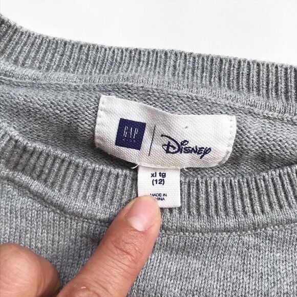 Gapkids Disney Olaf sequin knit sweater EUC XL/12Y - Picture 4 of 5